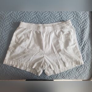 Old Navy Linen Shorts, White, women's size Large